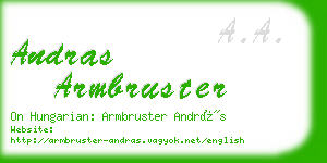 andras armbruster business card